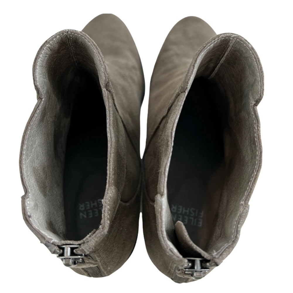 Eileen Fisher Peer-Su Suede Ankle Booties Size 7 - Picture 8 of 16